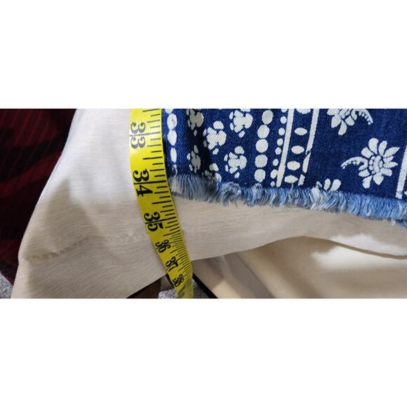 Free People Stripe Bali Flare Stretch Jean Women’s Blue Sz 27 Garage-Color Halo - Picture 6 of 10